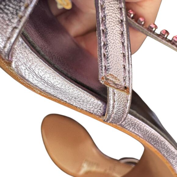 Kate Spade Makenna Pink Embellished Strappy Sandals Size 9M NIB - Picture 8 of 11